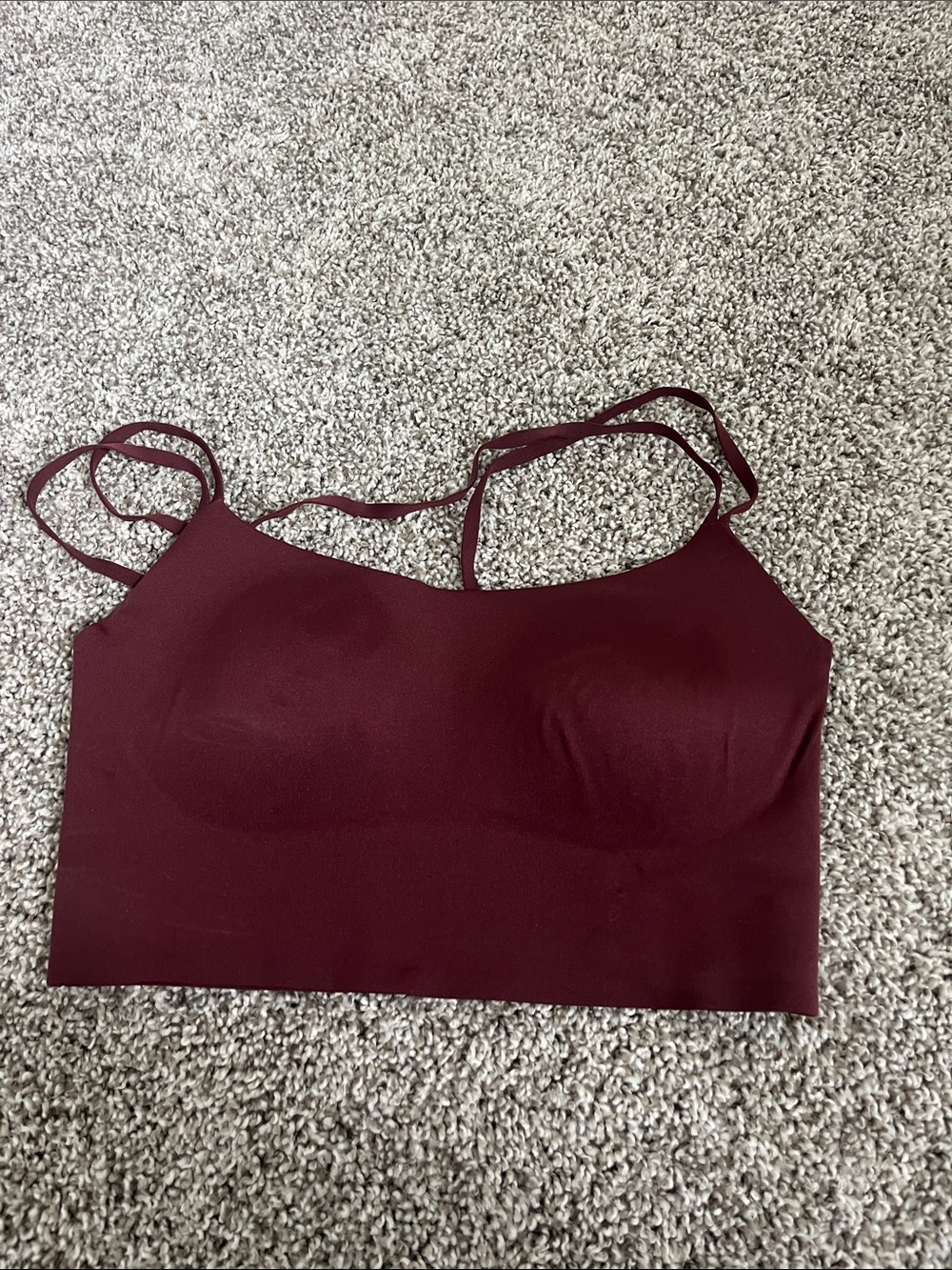 aerie Maroon Seamless Sports Bra